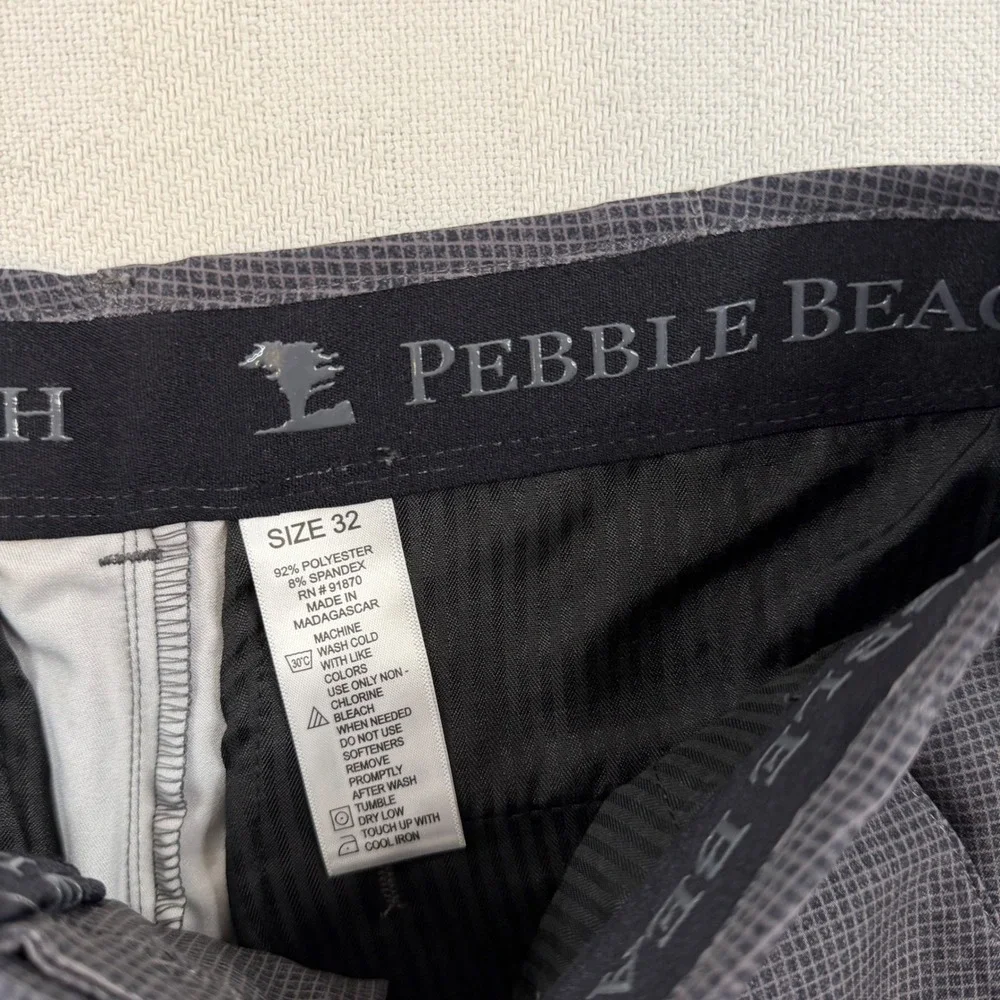 Pebble Beach Mens Gray Dry-Luxe Performance Golf Shorts Size 32 New With Tags